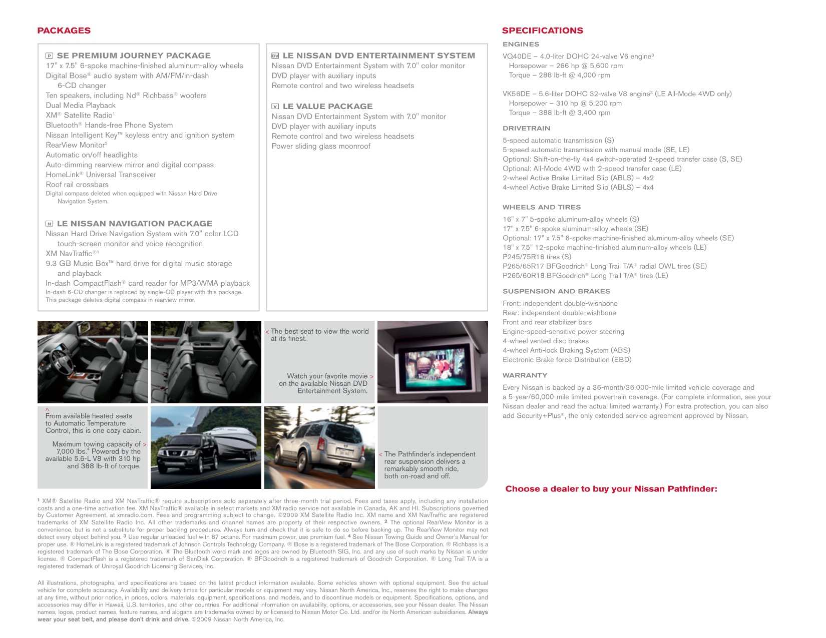 2010 Nissan Pathfinder Brochure Page 3